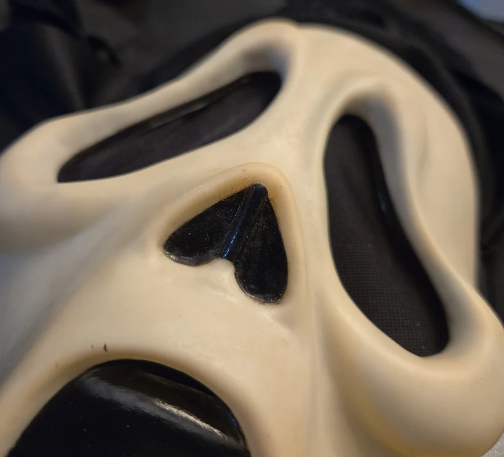 Vintage 90s Ghost Face Scream Mask Easter Unlimited Glow In Dark